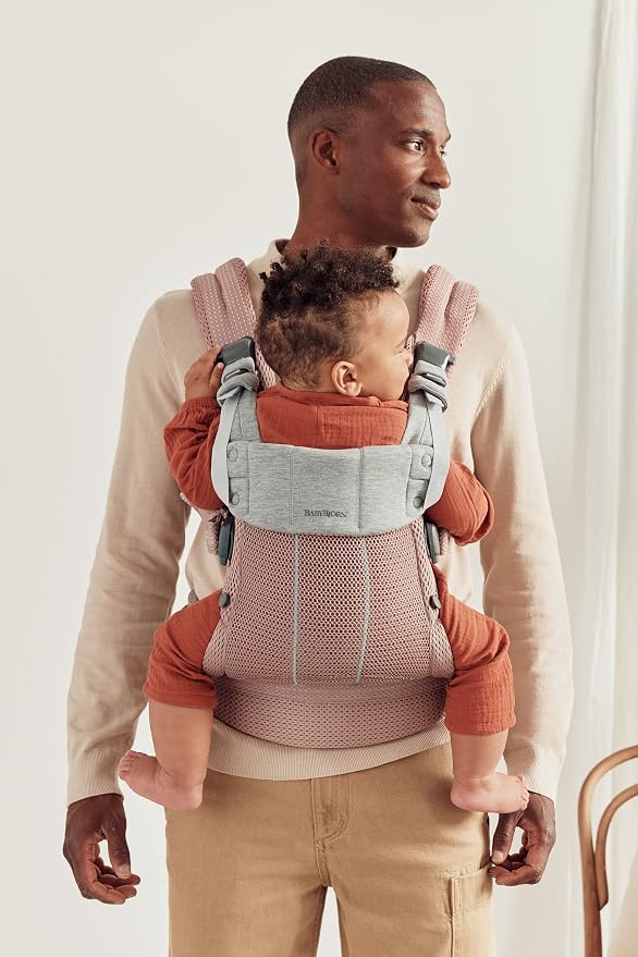 BabyBjörn Baby Carrier Harmony, Dusty Pink, 3D Mesh | 3-in-1 Ergonomic Baby - Image 2
