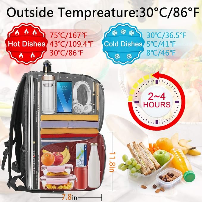 VECKUSON Laptop Backpack, 15.6 Inches, Waterproof, USB Charging Port, TSA - Image 5