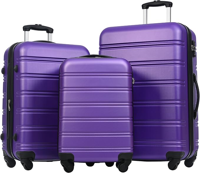 Merax Luggage Sets of 3 Piece Carry on Suitcase Airline Approved, 20/24/28 IN by Merax