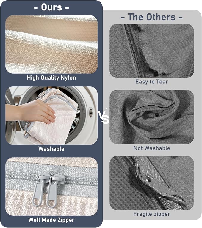 DIMJ Comforter Storage Bag - 100L Large Capacity Blanket Storage Compression - Image 6