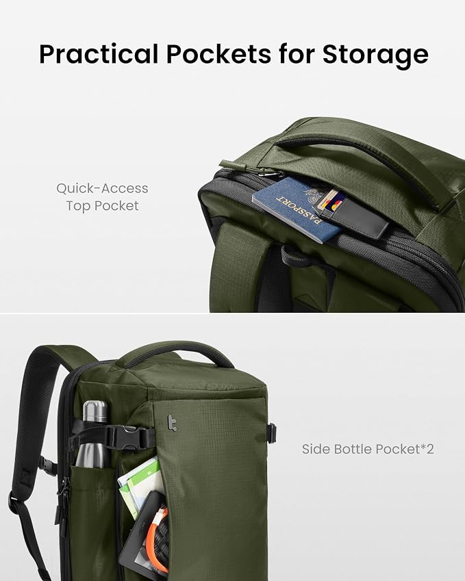 tomtoc Travel Backpack 28L, TSA Friendly Flight Approved Carry-on Luggage Hand - Image 7