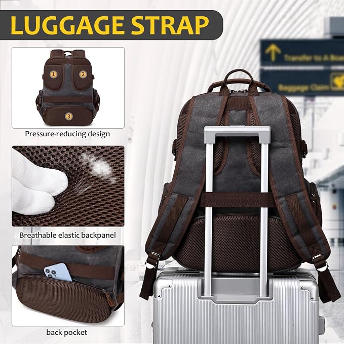 Travel Laptop Backpack 17.3 inch XL Computer Backpack - Image 6