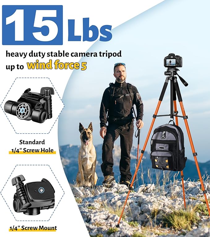 JOILCAN Tripod for Camera, Phone Tripods for Video Recording Photo Vlog - Image 2