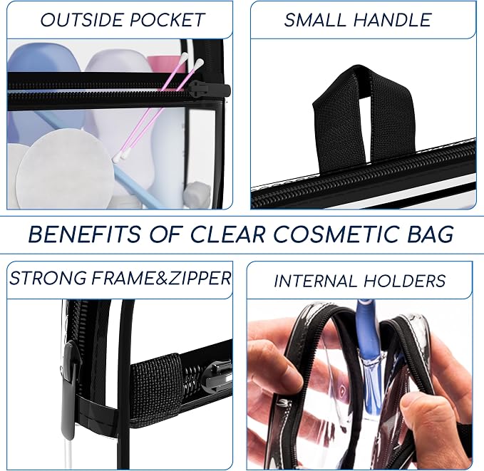 TSA Approved Toiletry Bag 3-1-1 Clear Travel Cosmetic Bag - Image 2