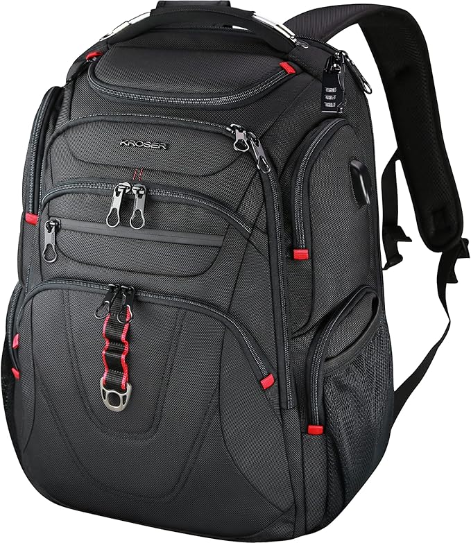 KROSER TSA Friendly Travel Laptop Backpack 17.3 inch XL Computer Backpack by KROSER