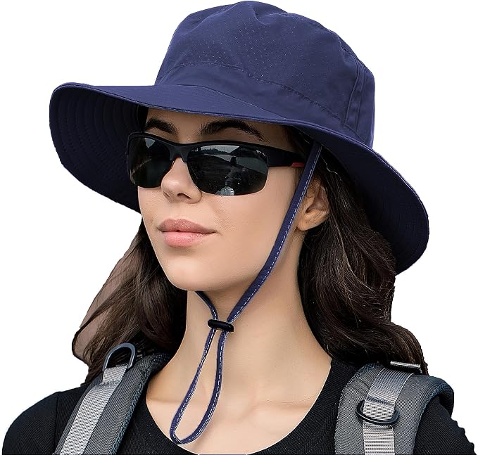 Rosoz Sun Hat for Men Women Boonie Bucket Hat Wide Brim Breathable Cooling - Image 2