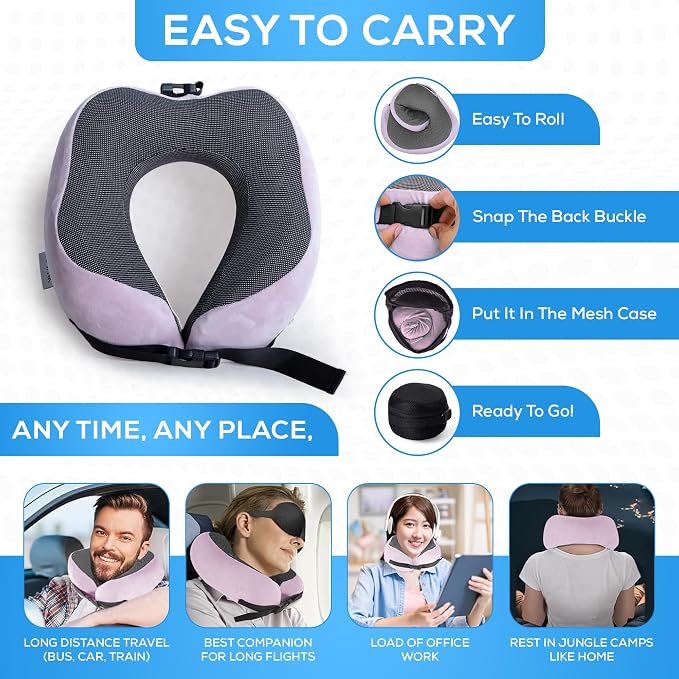 Pure Memory Foam Travel Pillows - Image 5