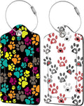 2 Pack Paw Pattern Luggage Tags by EOBKLAX