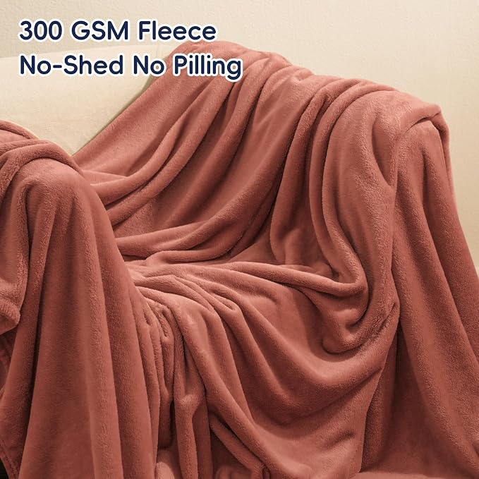 PHF Ultra Soft Fleece Blanket Queen Size, No Shed No Pilling Luxury Plush Cozy - Image 3