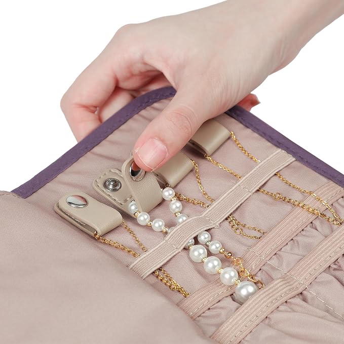 BELALIFE Travel Jewelry Case Organizer, Foldable Storage Roll - Image 5