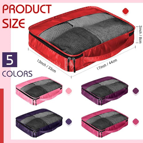 5 Pcs Packing Cubes for Suitcase Large Travel Cubes Carry on Luggage Organizer - Image 2