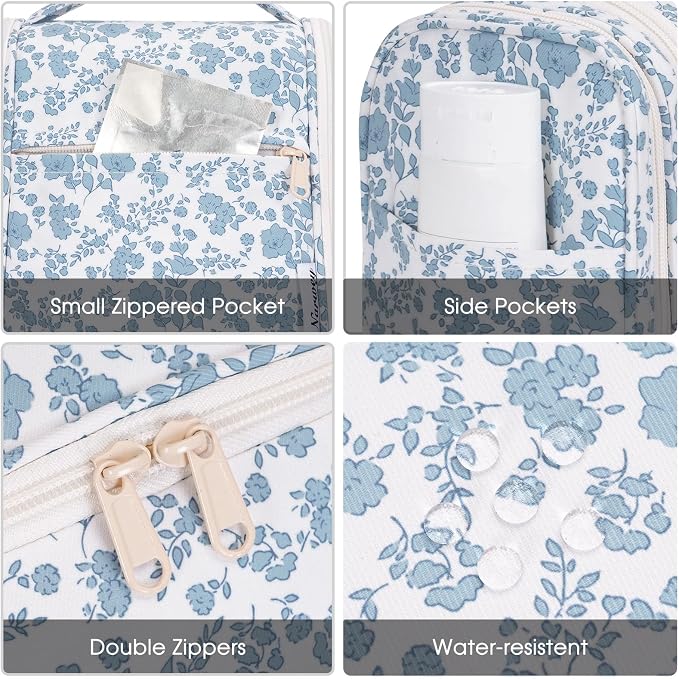 Narwey Hanging Toiletry Bag for Women Travel Makeup Bag Organizer Toiletries - Image 7