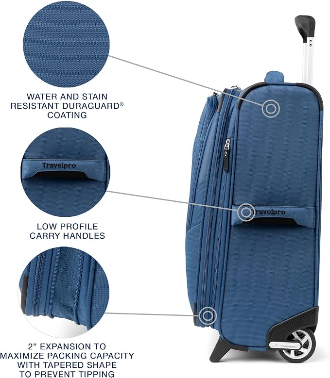 Travelpro Maxlite 5 Softside Expandable Upright 2 Wheel Carry on Luggage - Image 5