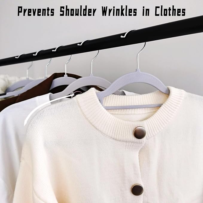 50 Pack Plastic Clothes Hangers Non Slip - Image 2