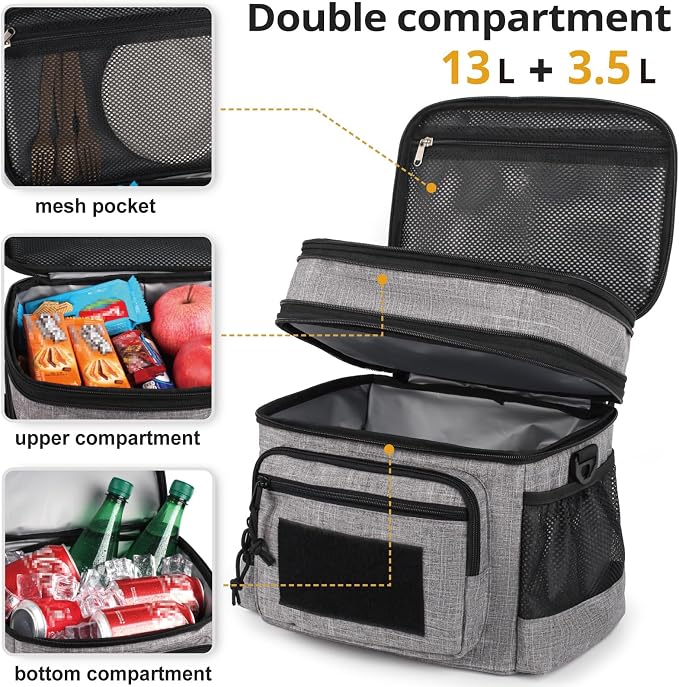 ATRIPACK Lunch Bag for Men, Double Deck Tactical Lunch Box Work - Image 5