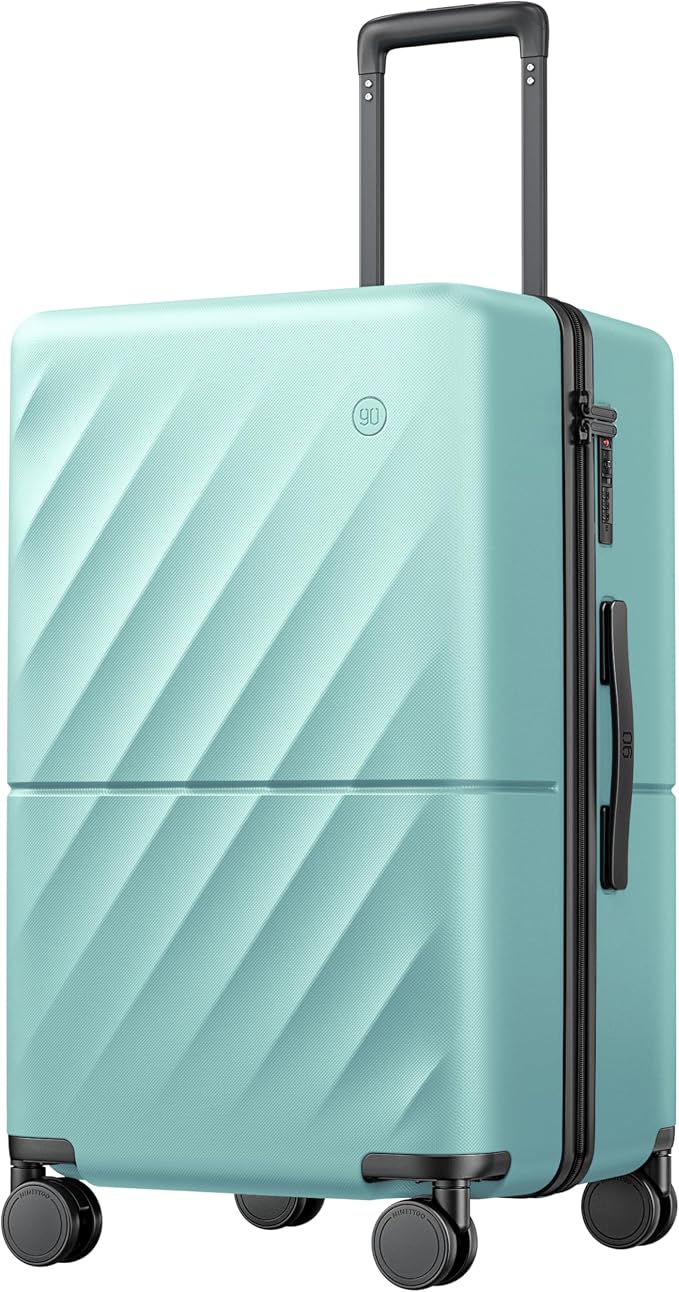 Trunk Luggage 24 Inch, Medium Checked Luggage by NINETYGO