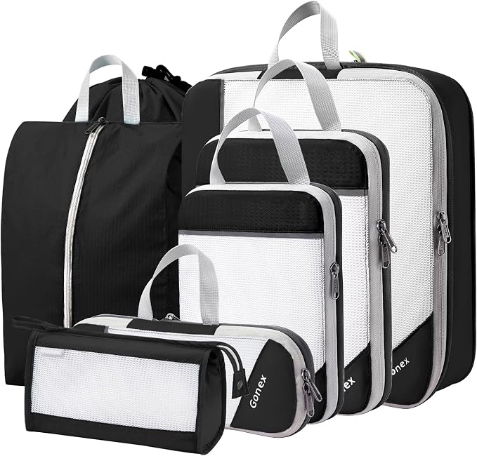 Compression Packing Cubes, Gonex Extensible Storage Mesh Bags Organizers by Gonex