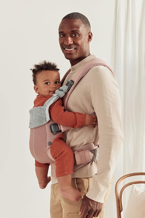 BabyBjörn Baby Carrier Harmony, Dusty Pink, 3D Mesh | 3-in-1 Ergonomic Baby - Image 3