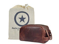 10" Premium Leather Toiletry Travel Pouch by AARONLEATHERGOODS%C2%AE