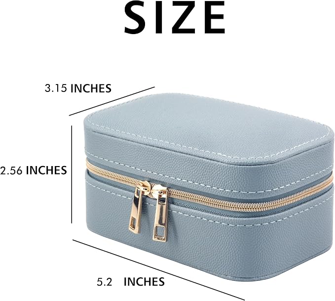 Travel Jewelry Case Bulk Of 4 For Women Weekend Trips, PU Leather Compact - Image 5