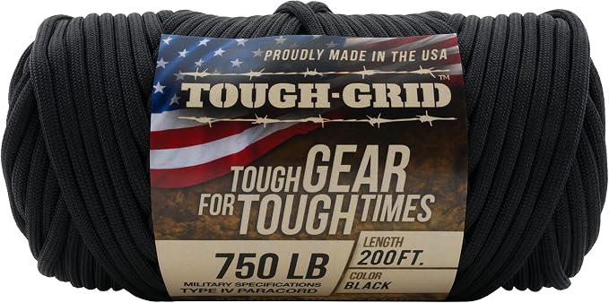 TOUGH-GRID 750 Paracord Rope Nylon Parachute Cord, Made in USA Survival Kit - Image 3