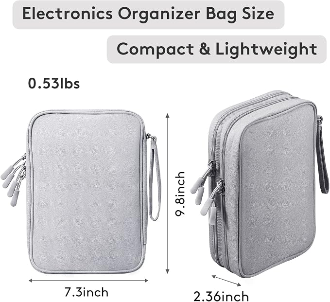 DDgro Cable Organizer Bag, Large Charger Cord Travel Case - Image 2