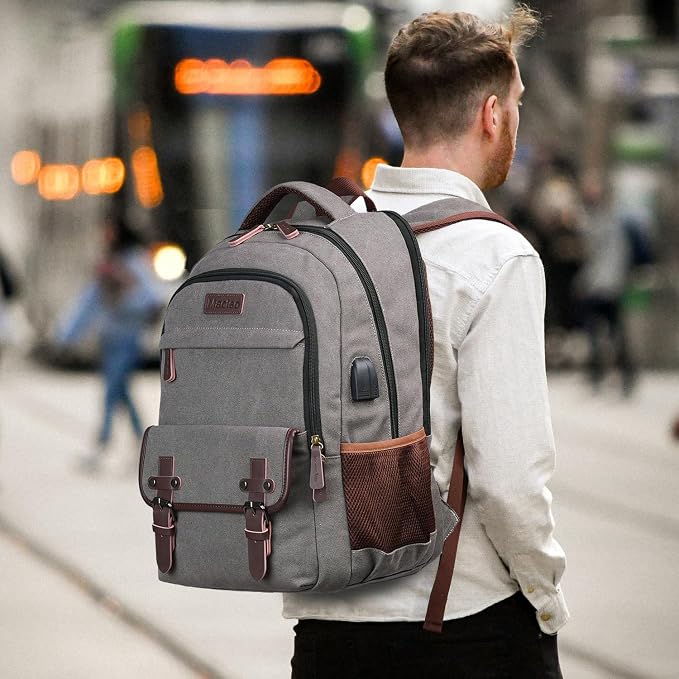 Mactso Canvas Travel Laptop Backpack - Image 7