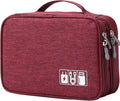 Travel Cable Organizer Bag, Electronic Accessories Case Portable Double Layer by Lanola