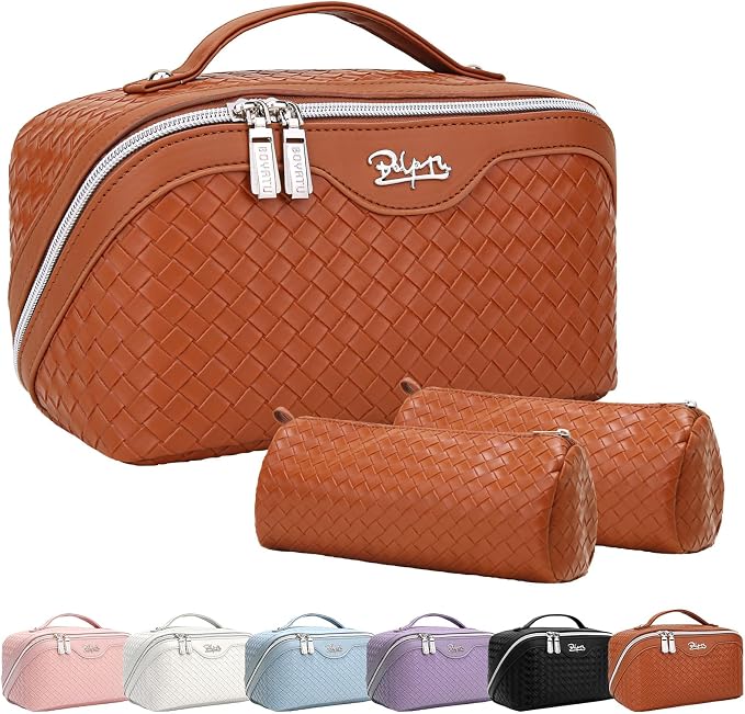 BOYATU Travel Makeup Bags for Women: 3 Pcs Large Make up Bags Set by BOYATU