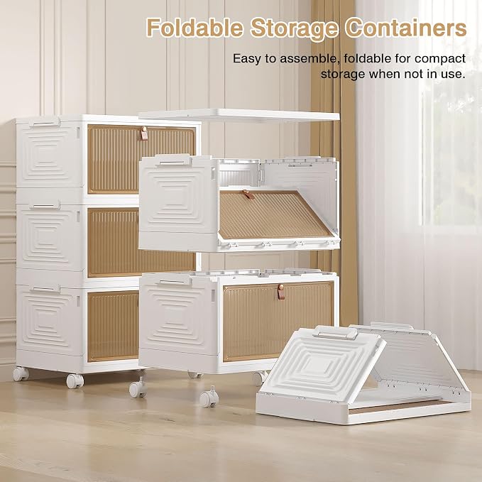 VECELO 3 Tier Stackable Storage Boxes - Image 4