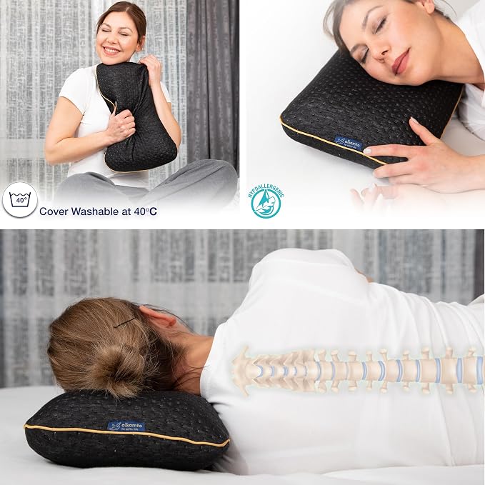 Travel & Camping Comfortable Memory Foam Pillow – Easy to Carry Portable Bag – - Image 7
