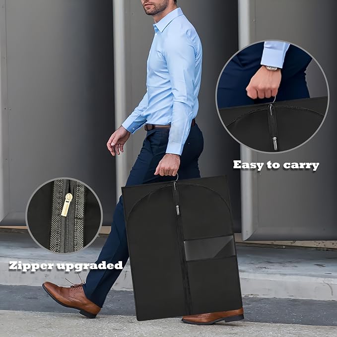 Dress Bags for Gowns Long, Suit Bag Cover for Storage and Travel, 2 Pack - Image 4