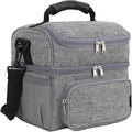 FlowFly Double Layer Cooler Insulated Lunch Bag Adult Lunch Box Large Tote Bag by FlowFly