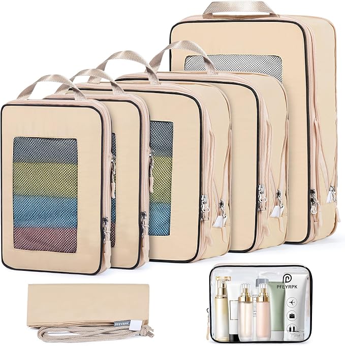 7 Set Compression Packing Cubes Packing Organizer by PFEYRPK