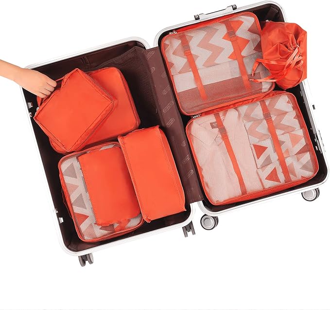 BAGAIL 8 Set Packing Cubes Luggage Packing Organizers - Image 7