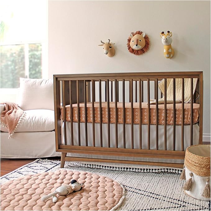 Crane Baby Crib Sheet, Copper Dash Neutral Crib Sheets & Toddler Sheets - Image 3