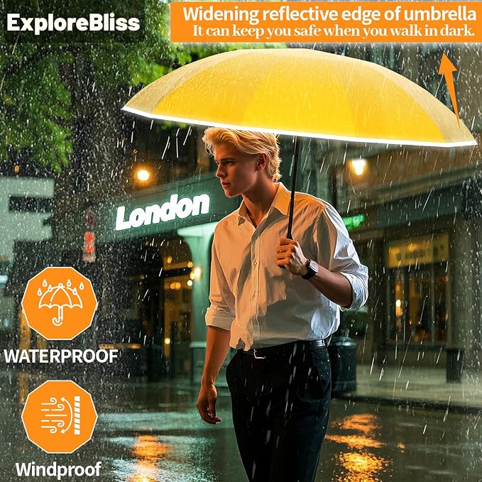 Travel Umbrella Superior, Beautiful & Compact, Large Strong but Light Portable - Image 4