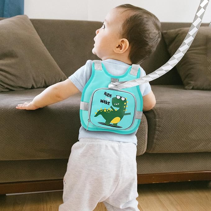 Accmor Toddler Harness Leash+ Anti Lost Wrist Link, Cute Dinosaur Kids Harness - Image 5