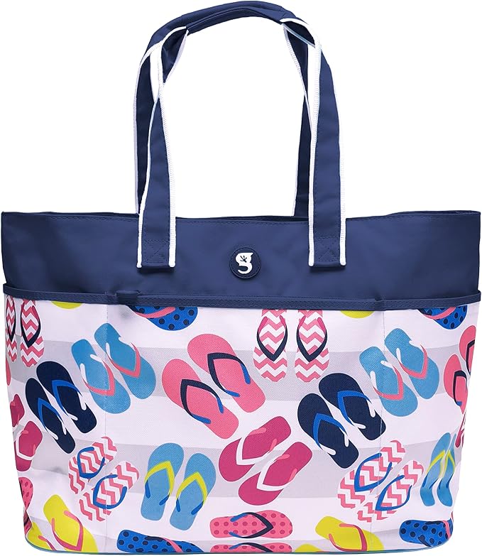 geckobrands Oversized Beach Tote – Large and Stylish Beach Bag by geckobrands