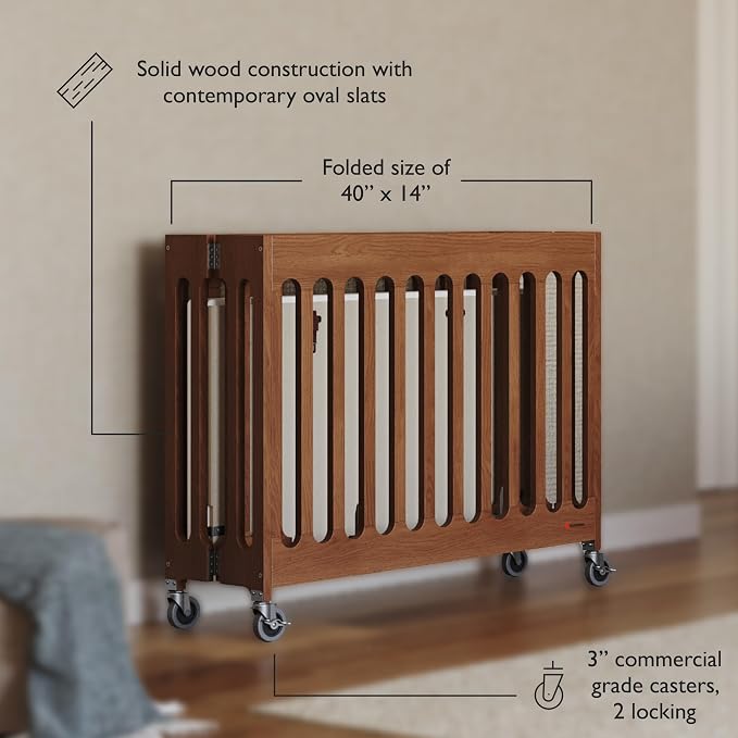 Foundations Boutique Folding Hotel Crib and Sheet Bundle - Image 3
