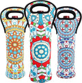 Neoprene Wine Tote Insulated Bag Single Bottle Wine Carrier Built Wine Bottle by Eacolle