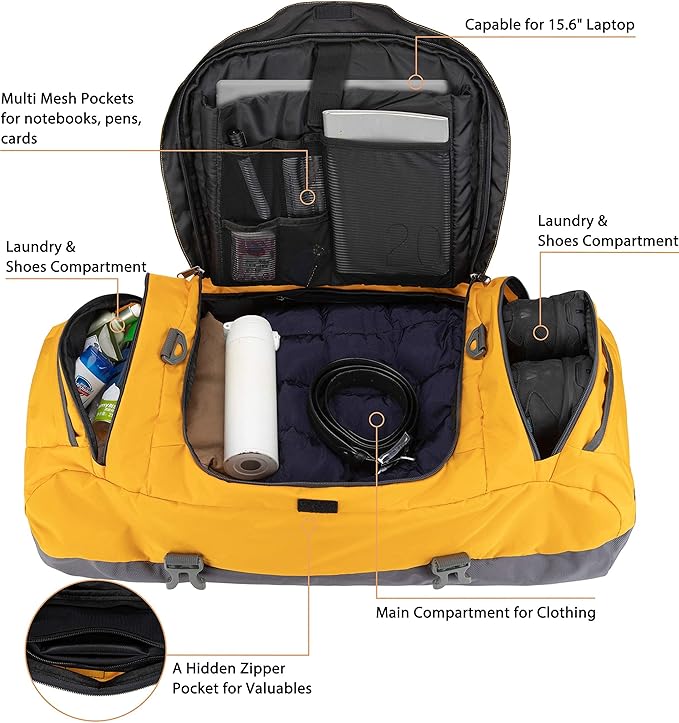 Ubon Large Duffel Bag Weekender Bags - Image 5