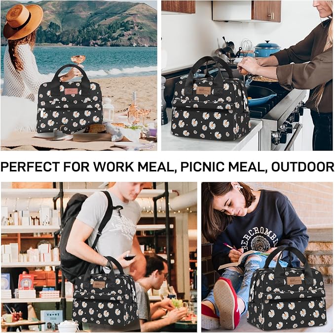 HOMESPON Insulated Lunch Bag for Women Men Lunch Box Cooler Lunch Tote for Work - Image 7
