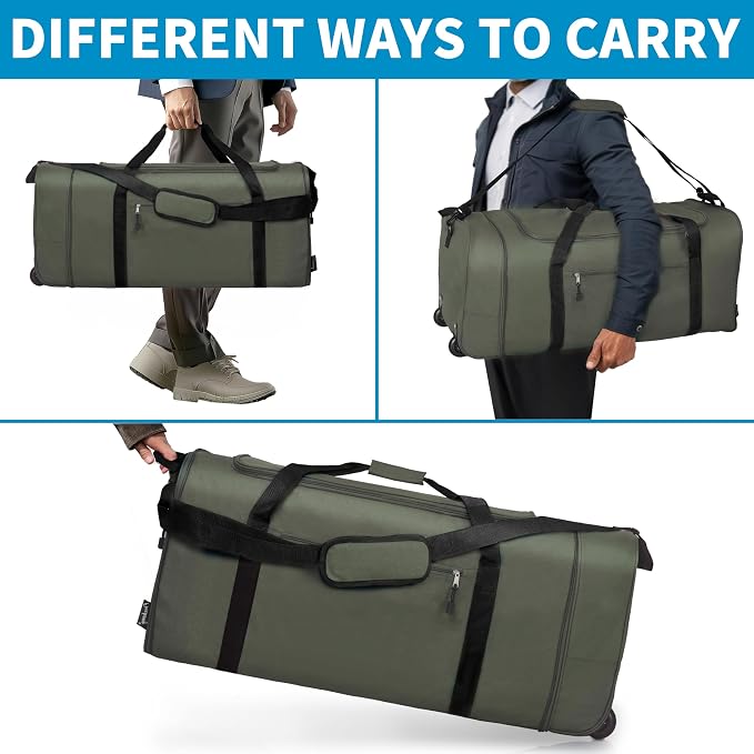 Finnhomy 100L Foldable Rolling Duffel Bag - Image 6