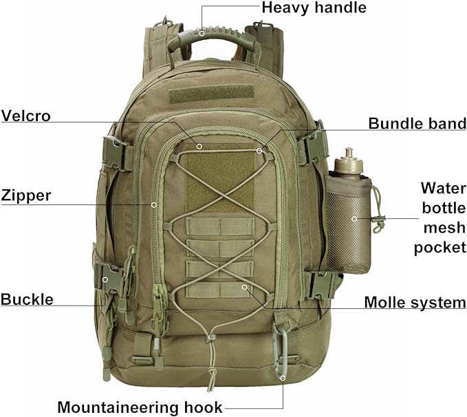 Large Tactical Backpack for Men Military Backpack - Image 4