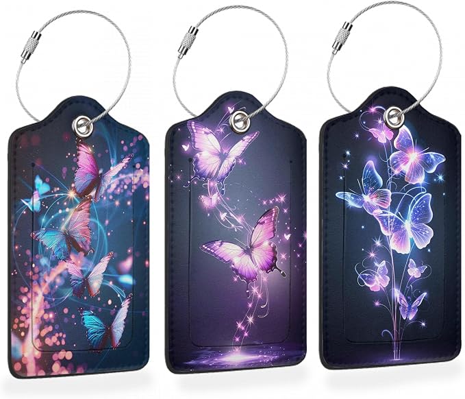 Dream Starlight Butterfly 3 Pack Luggage Tags by Losthll