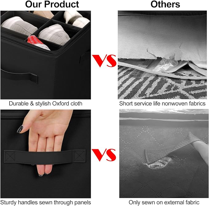 Shoe Organizer for Closet, Foldable Shoe Box - Image 3