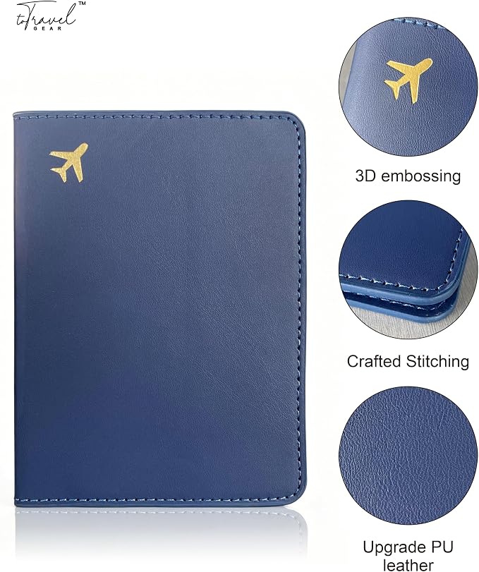 Passport Holder for Travel Essentials, RFID Blocking Passport Cover Case for - Image 5