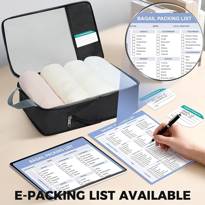 BAGAIL 6 Set/4 Set Lightweight Compression Packing Cubes - Image 2
