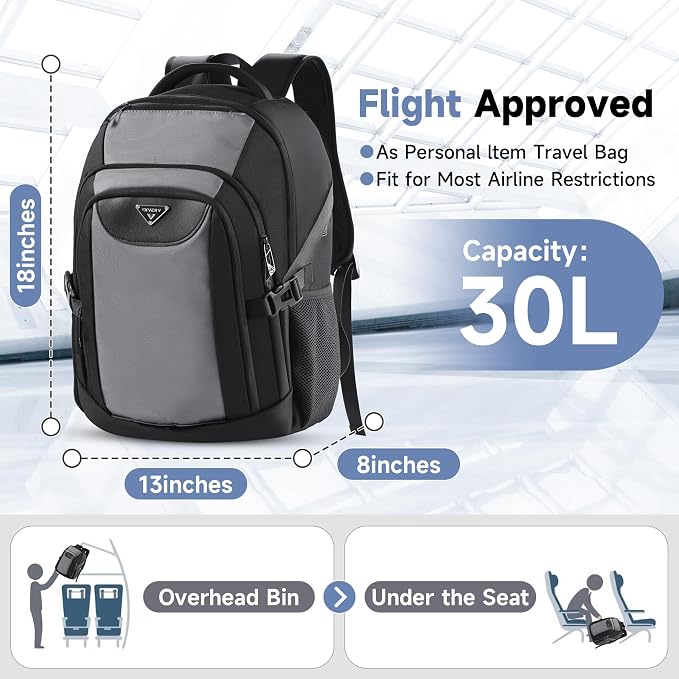 Laptop Backpack for Men Women, Anti-Theft Work Business Daypacks Fit 17 Inch - Image 3